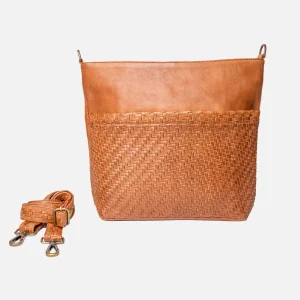 Baren │ Sac bandoulière en cuir tissé à la main